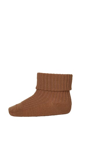 Ankle Wool Rib Turn Down dark honey - MP