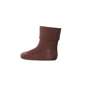 Wool Rib Baby Socks sienna brown - MP