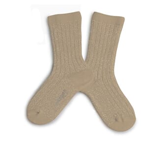 Ankelsokker lurex taupe - Collegien