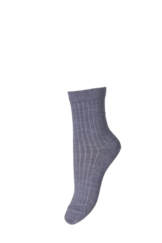 Wool Rib Socks grey marled - MP