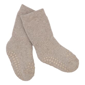 Non Slip Socks Terry Cotton Sand - GoBabyGo