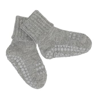Non slip socks Alpaca grey melange - GoBabyGo