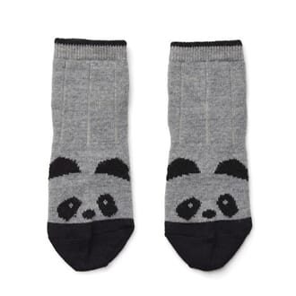 Silas wool socks panda grey melange - Liewood