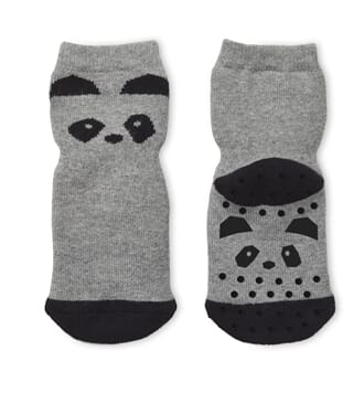 Nellie anti slip socks panda grey melange - Liewood