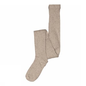 Wool Rib Tights brown melange - MP