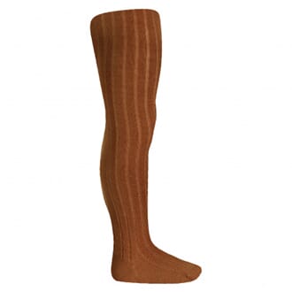 Strømpebukse rib ull Cinnamon - Condor
