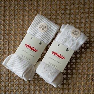 Strømpebukse mønster ull Beige - Condor