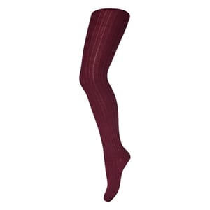 Wool Rib Tights wine red - MP