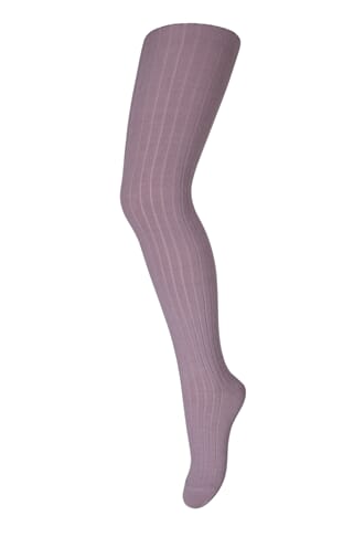 Rib wool tights wood rose - MP