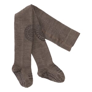 Wool Crawling Tights Brown Melange - GoBabyGo