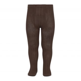 Strømpebukse rib Brown - Cóndor