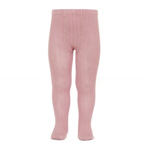 Strømpebukse rib Pale Pink - Condor