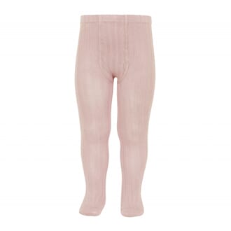 Strømpebukse rib Old rose - Cóndor