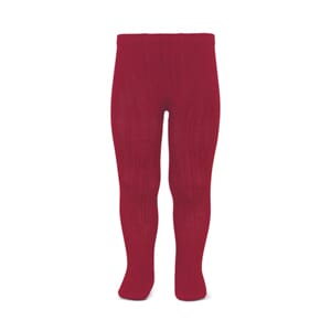 Strømpebukse rib Cherry - Cóndor