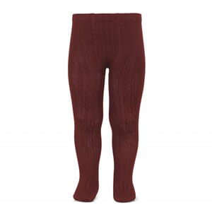 Strømpebukse rib Garnet - Cóndor