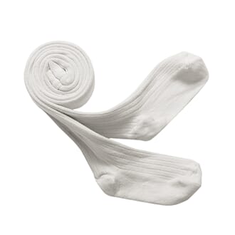 Ribbed Tights Blanc Neige - Collegien