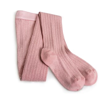 Strømpebukse lurex rose quartz - Collegien