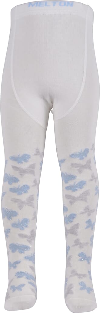 Babytights - Butterfly w/Lurex light blue - Melton