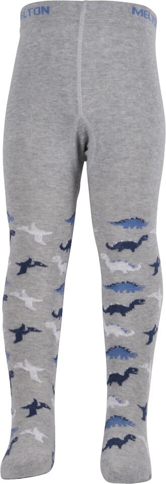 Babytights - Dinosaurs light grey melange - Melton