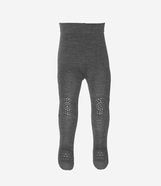 Wool Crawling Tights Dark Grey Melange - GoBabyGo