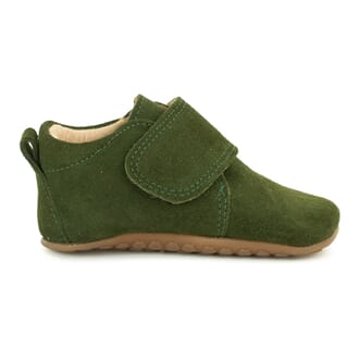 Beginners velcro shoe green suede - Pom Pom