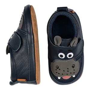 Hippo Leather Slippers marine - MP