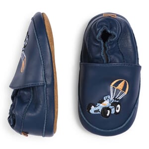 Race Car Leather Slippers navy academy - MP