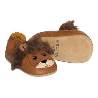 Lion Leather Slippers cognac - MP