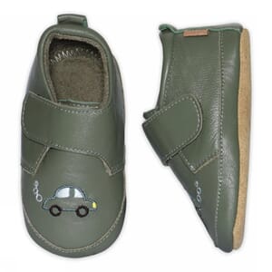 Petit Auto Leather Slippers clover green - MP