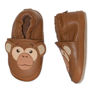 Monkey Leather Slippers cognac - MP