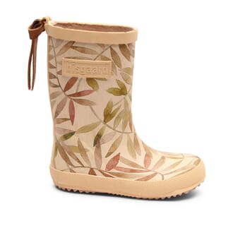 Rubber boot beige leaves  - Bisgaard