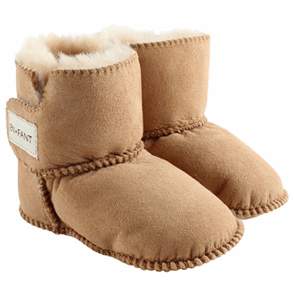 Sheepskin Bootee camel - En Fant